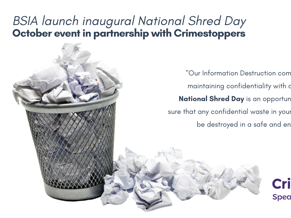 BSIA launches National Shred Day in partnership with Crimestoppers